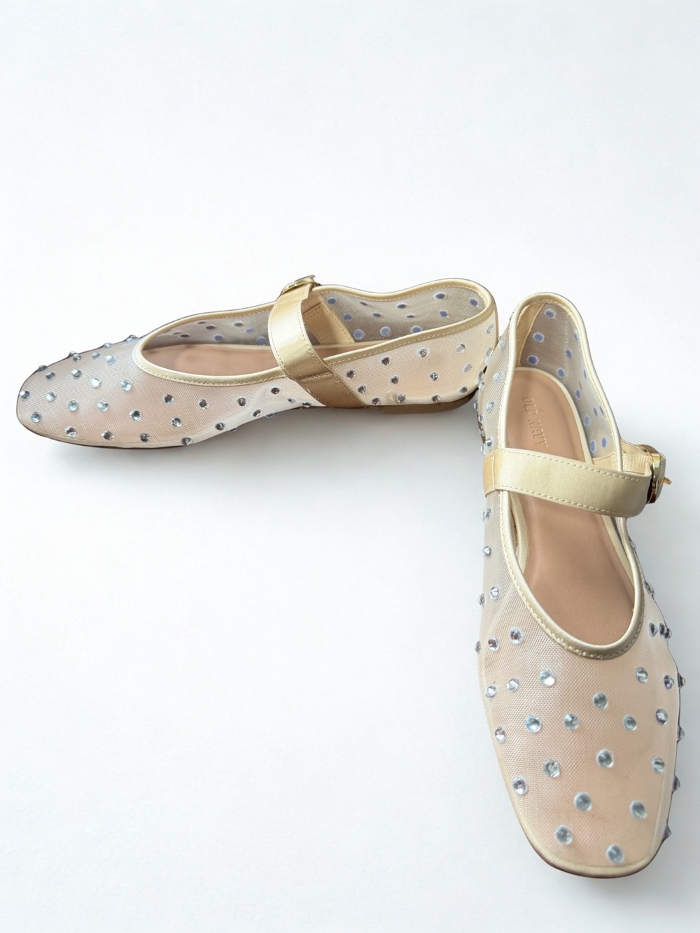 SOLD OUT Old Navy Mesh Embellished Mary Jane Ballet Flats For Women Size 9